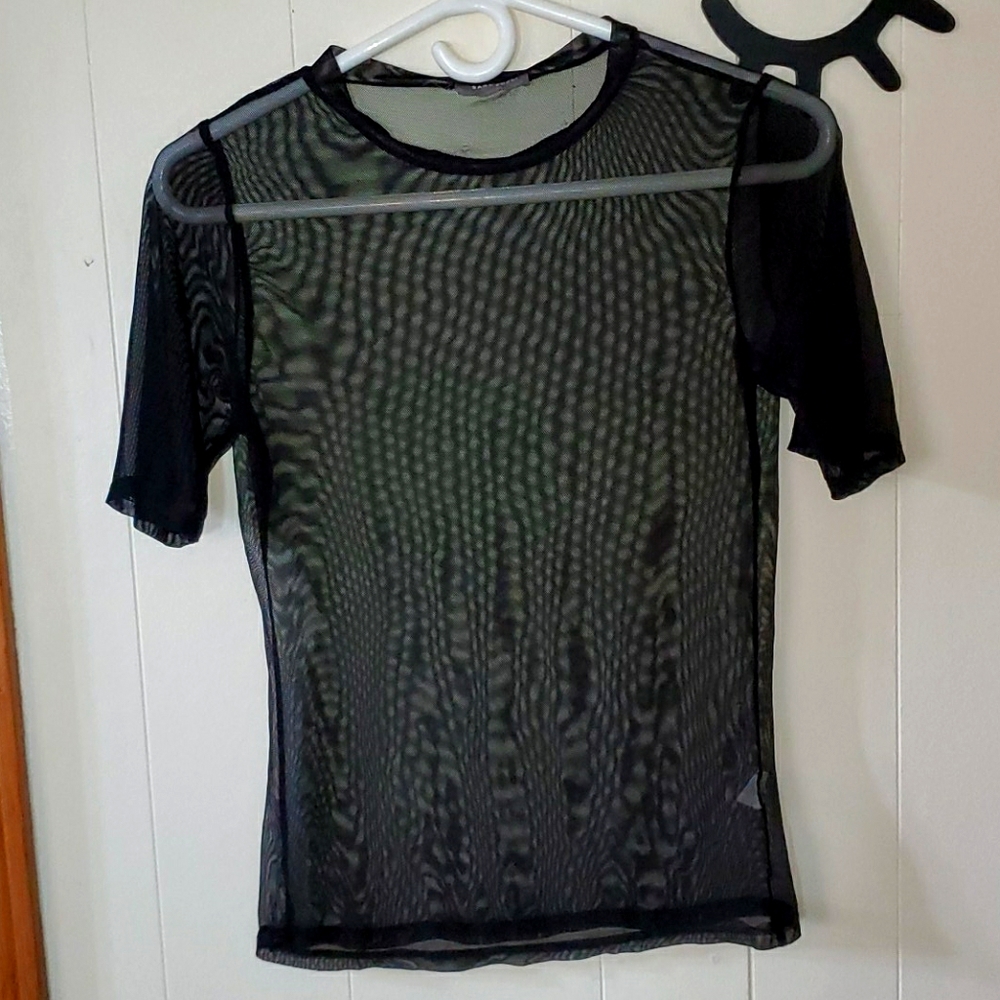 Black Mesh T-shirt size Large